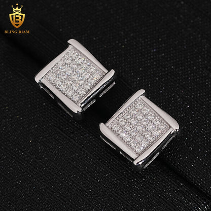 VVS1 Iced-Out Moissanite Stud Earrings