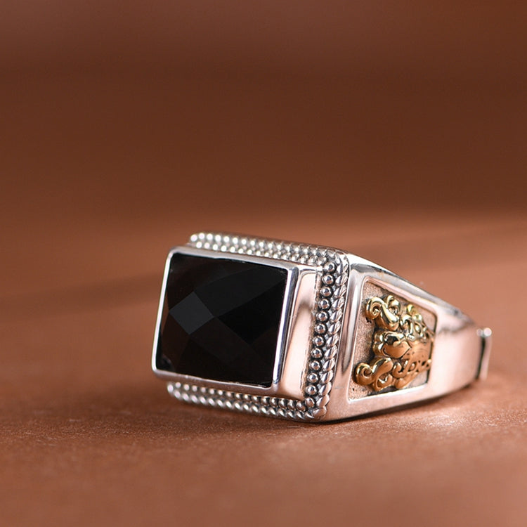 Black Agate Ring