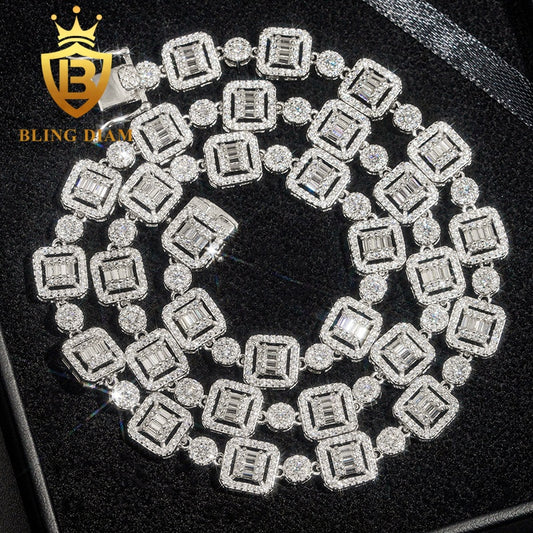 925 Sterling Silver Moissanite Cuban Link Chain