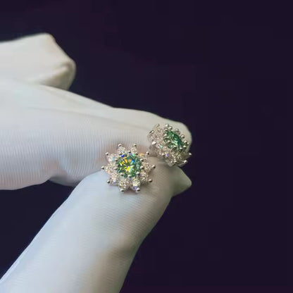 Royal Flora VVS Moissanite Stud Earrings