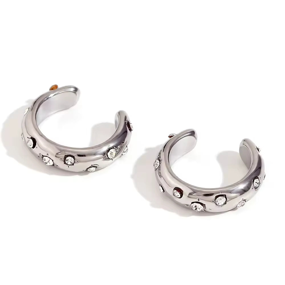 Flower Snake Clip-on Earrings