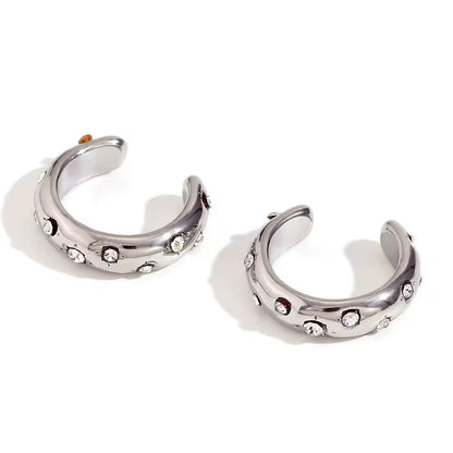 Flower Snake Clip-on Earrings