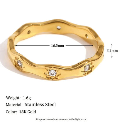 PVD Star Finger Rings