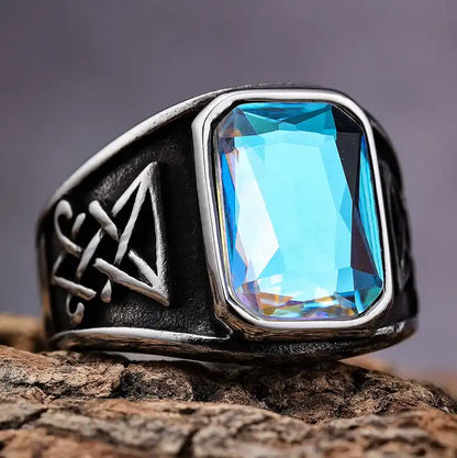 Stainless Onyx Ring