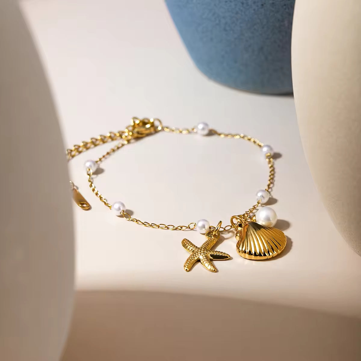 Shell Starfish Pearl Bracelet