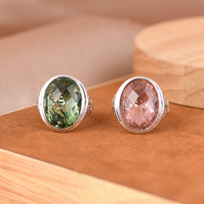 Hollow Out Zircon Adjustable Ring