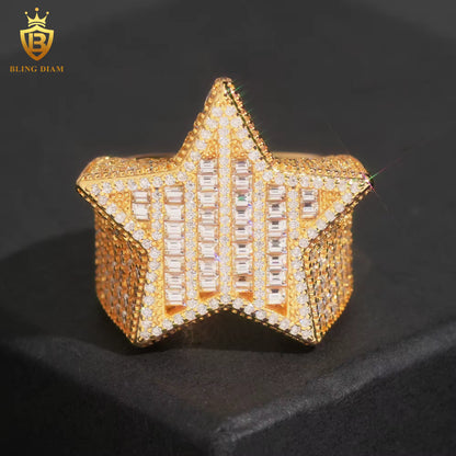 Custom star baguette ring