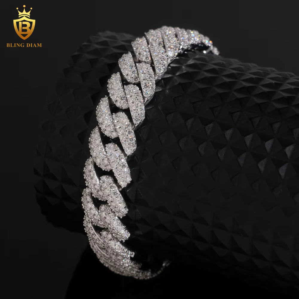 VVS Moissanite Cuban Link Bracelet