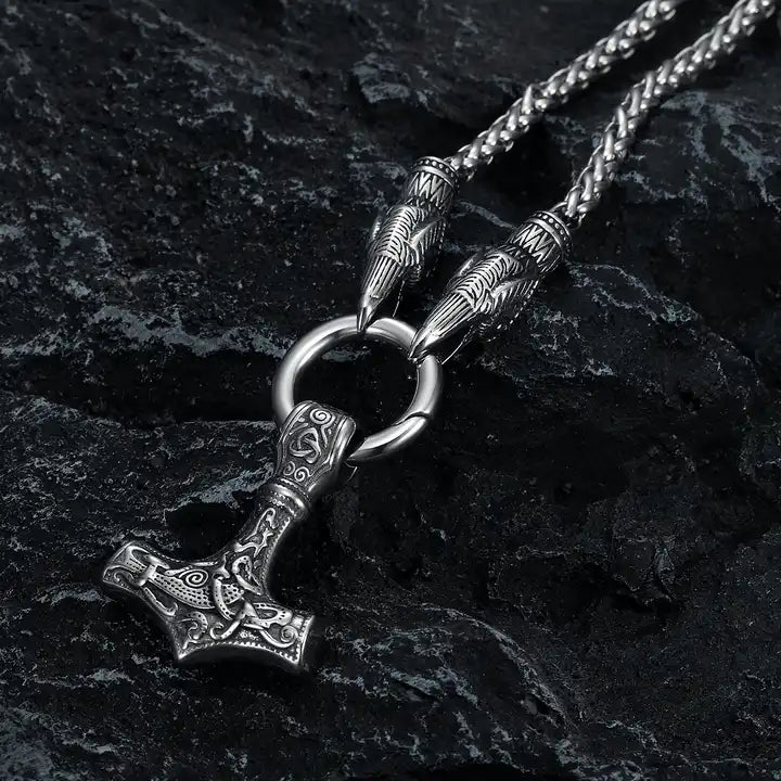 Viking Thor Hammer Mjolnir Necklace