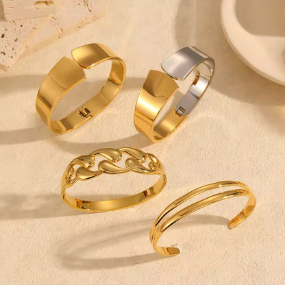 Hollow Statement Bangle Bracelet