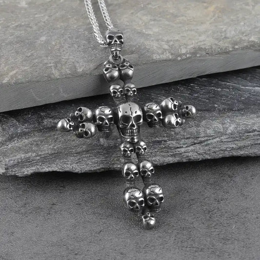 Skull Legion Cross Pendant