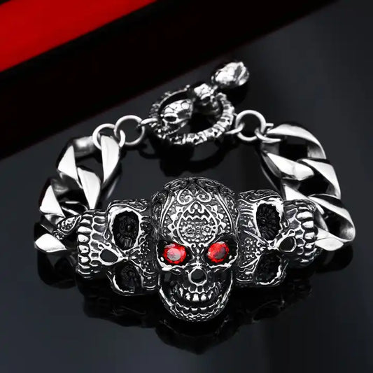 Red Eyes Skull Head Bracelet