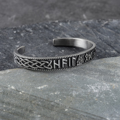 Valknut Irish Celtic Knot Viking Runes Bracelet