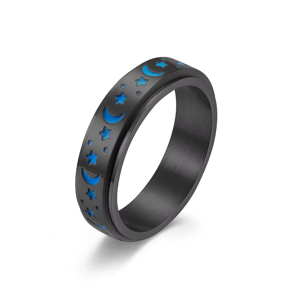 Star Moon Rotatable ring