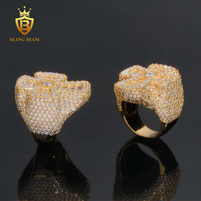 Iced-out cross ring