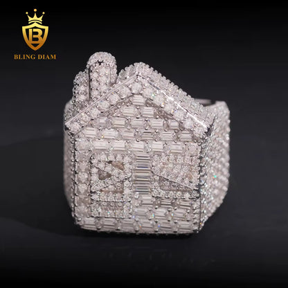 Iced Out Cuban House Ring