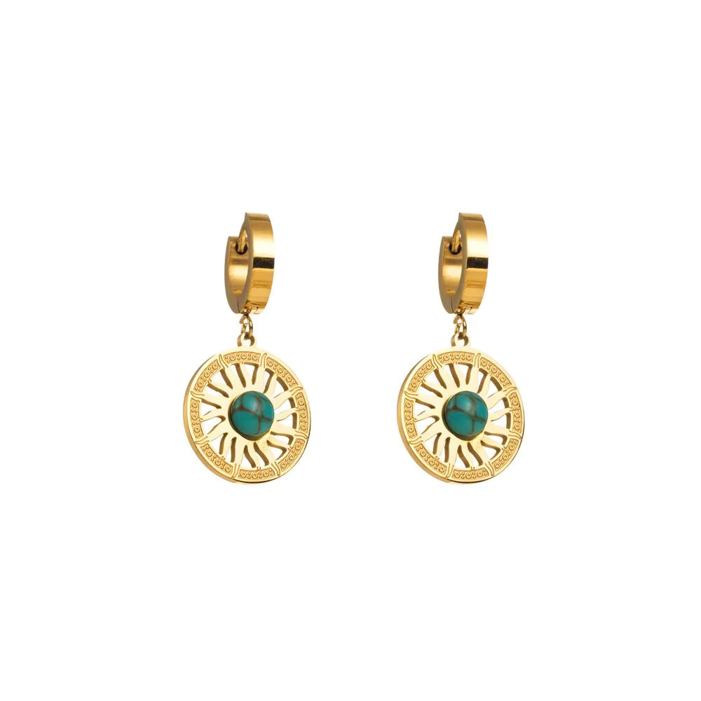 Geometric Pendant Earrings