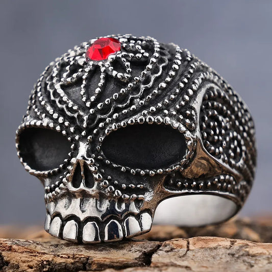 Red Skull Head Rings