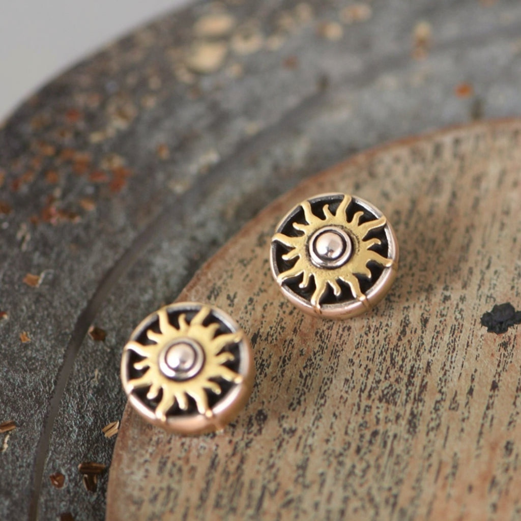 Sun Design Stud Earrings
