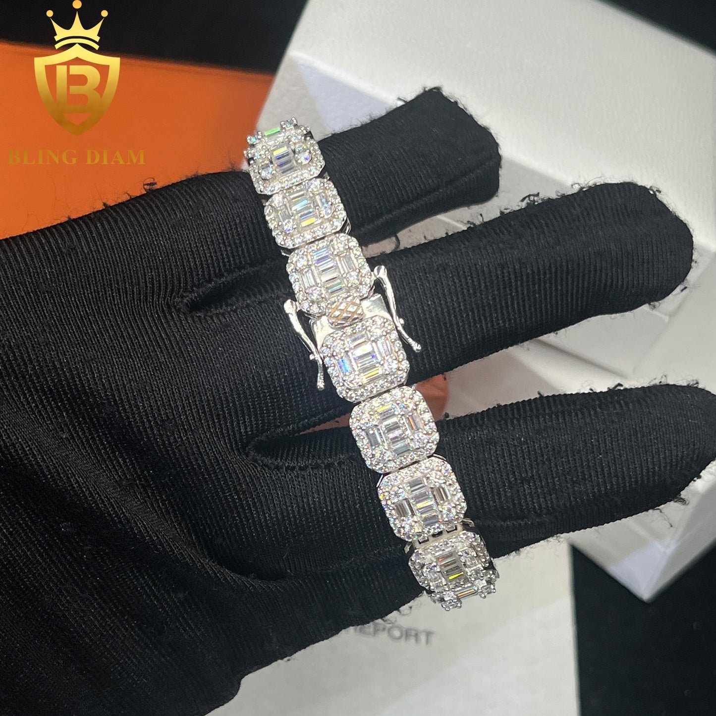 Baguette Cut Moissanite Tennis Bracelet
