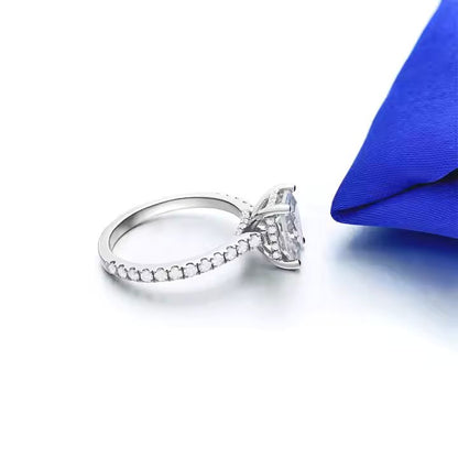 Radiant Cut VVS Moissanite Engagement Ring | Available in 10K, 14K, 18K White Gold