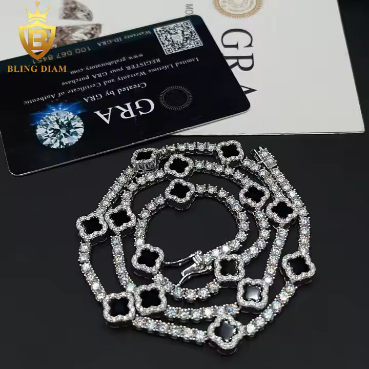 Moissanite Clover Links