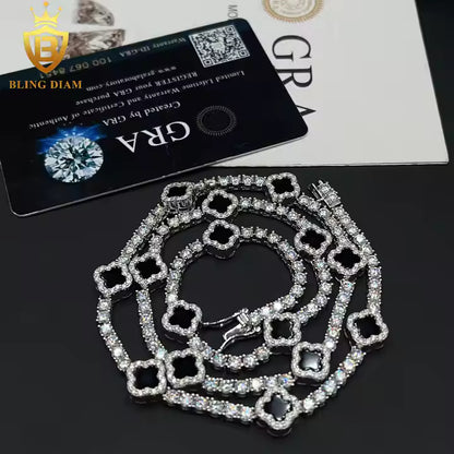 Moissanite Clover Links