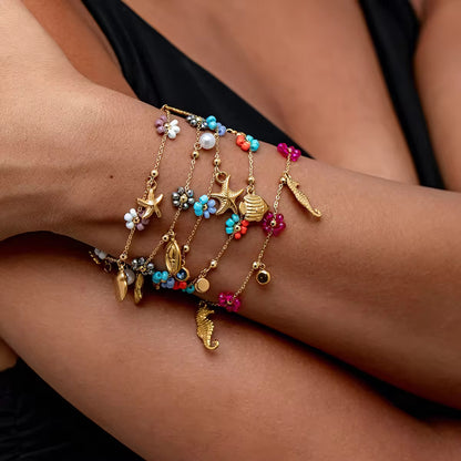 Marine Life Shape Pendant Bracelet