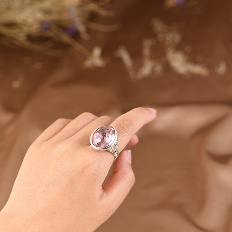 Hollow Out Zircon Adjustable Ring