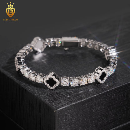 Clover Moissanite Tennis Bracelet