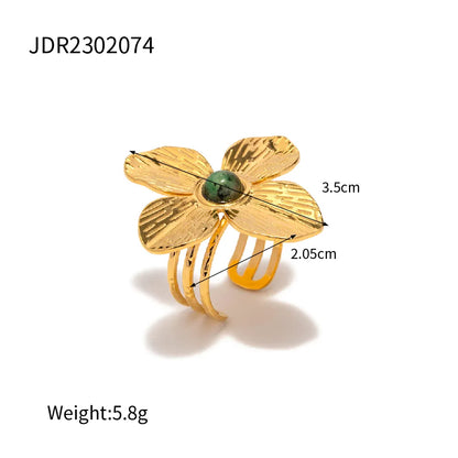 Gold-plated Flower Ring