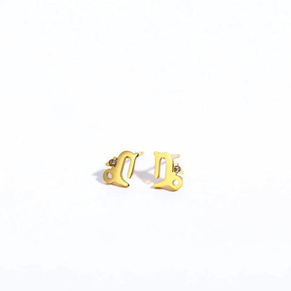 12 Constellations Geometric Stud Earrings