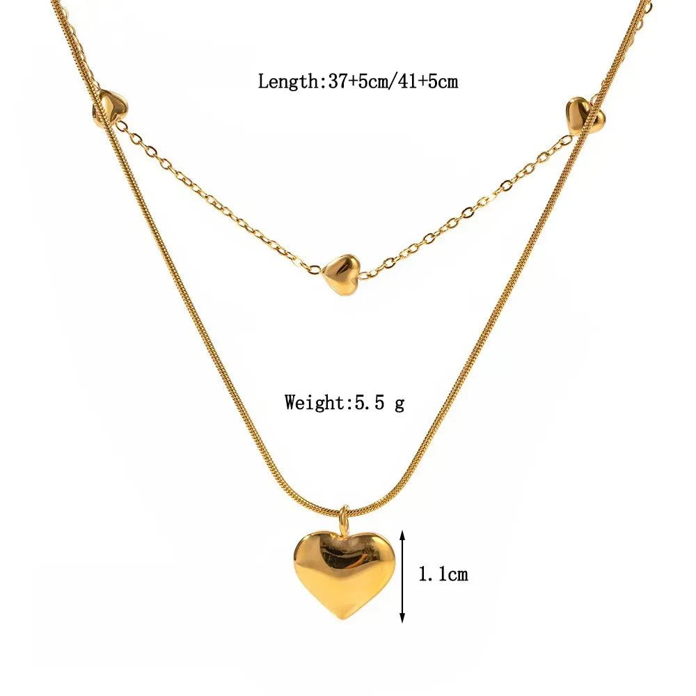 Layered Heart Necklace