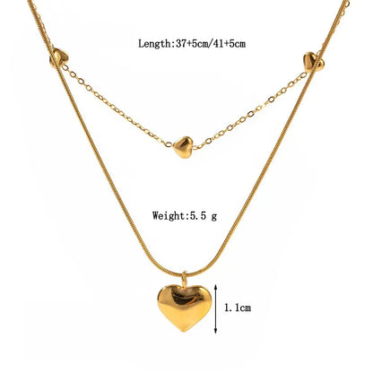 Layered Heart Necklace