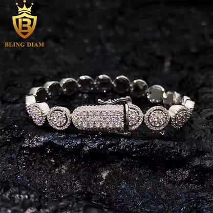 Round Tennis Bracelet - VVS Moissanite, 925 Sterling Silver