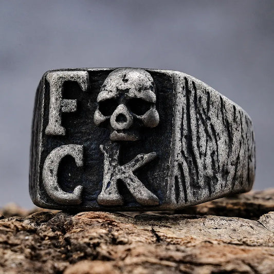 Profanity Skull Ring