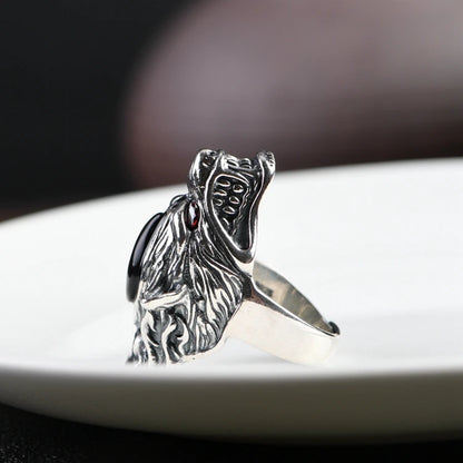 Wolf Head Ring