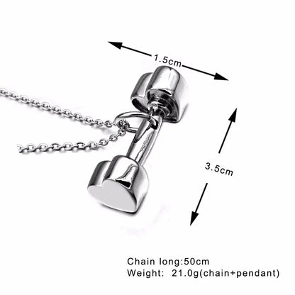 Heart Dumbbell Necklace