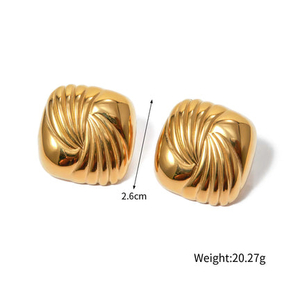 Textured Design Stud Earrings
