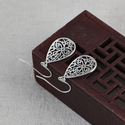 Water Drop Flower Pattern Earrings