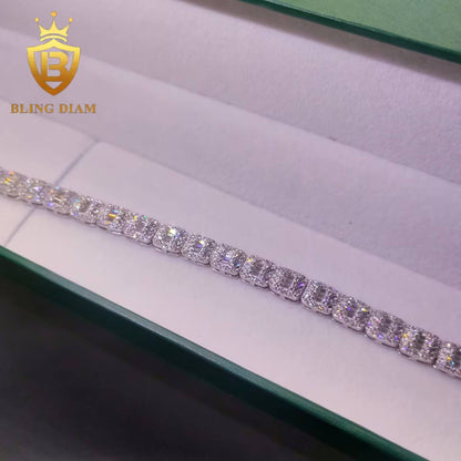 Baguette Cut Moissanite Tennis Bracelet