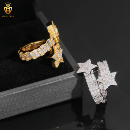 Star-design moissanite ring