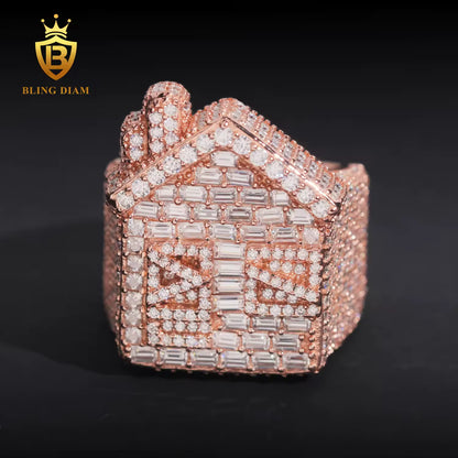 Iced Out Cuban House Ring
