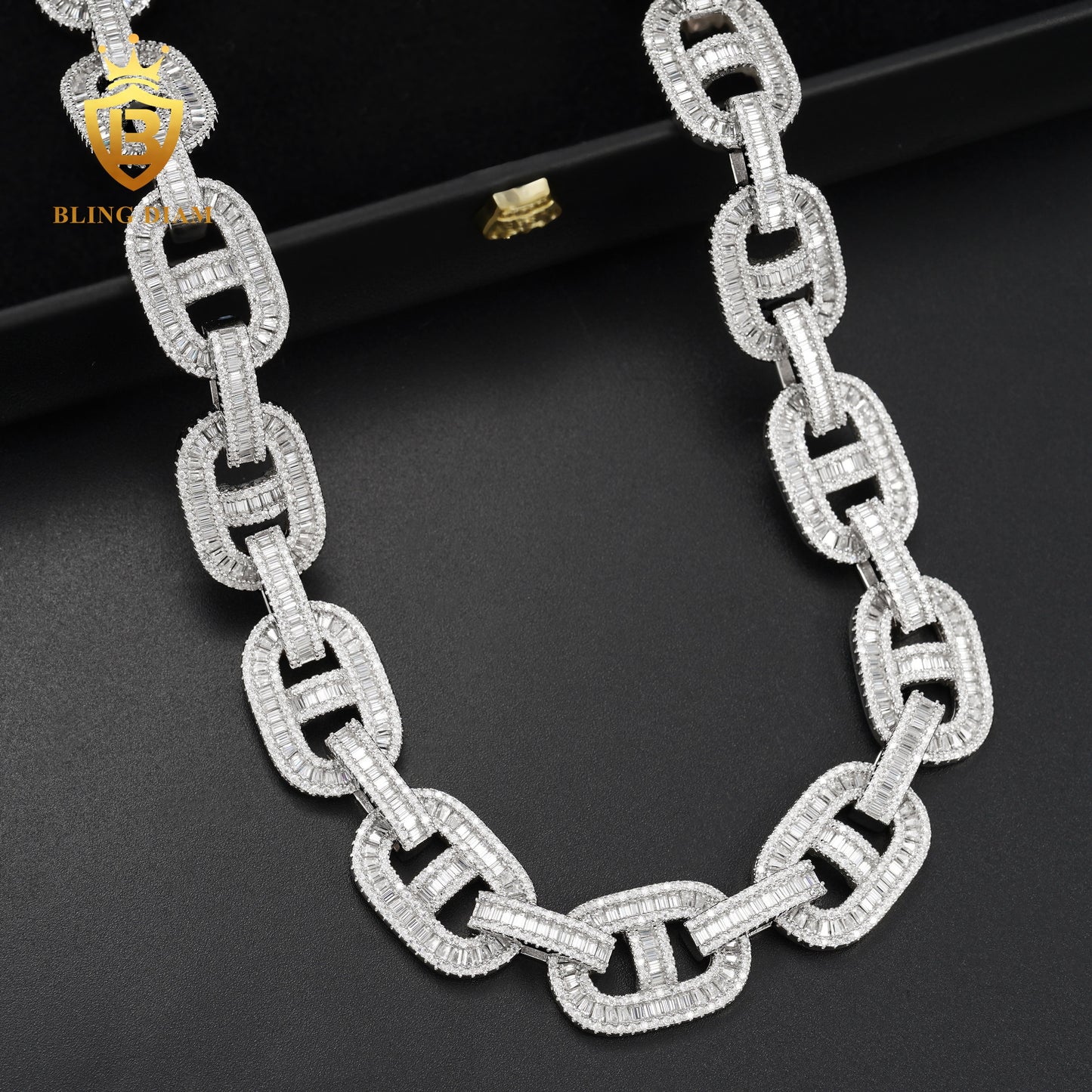 925 Sterling Silver Moissanite chain
