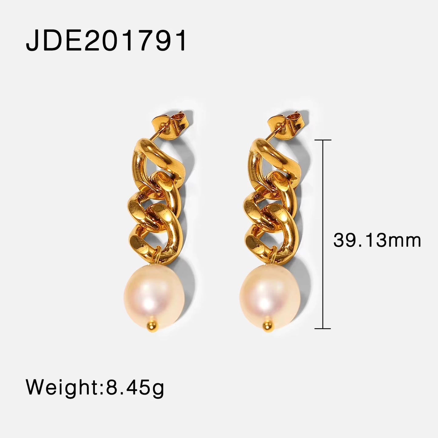 Pearl Stud Hoop Earrings