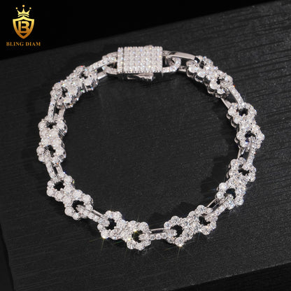 Moissanite Link Chain Bracelet
