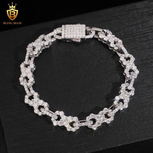 Moissanite Link Chain Bracelet