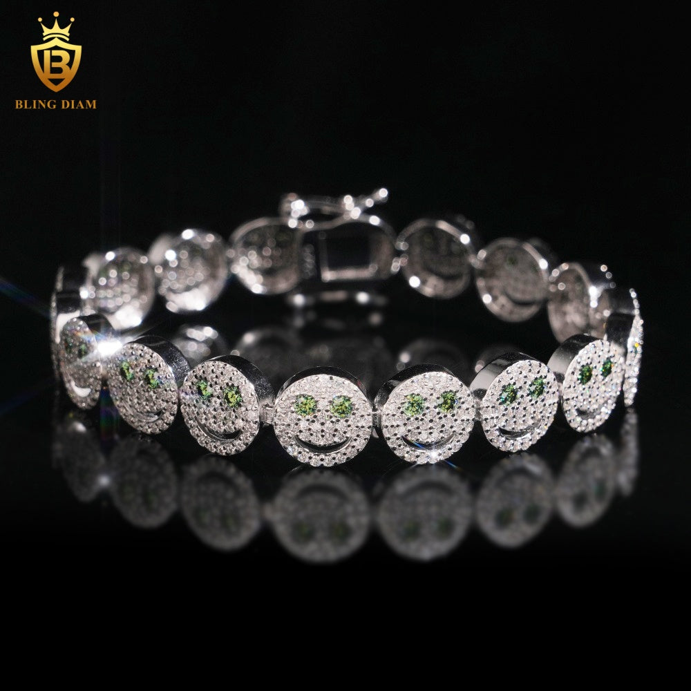Smile Face Moissanite Bracelet
