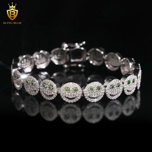 Smile Face Iced Out Bracelet