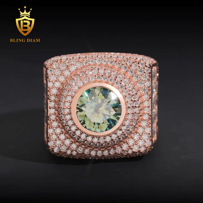 Square moissanite ring